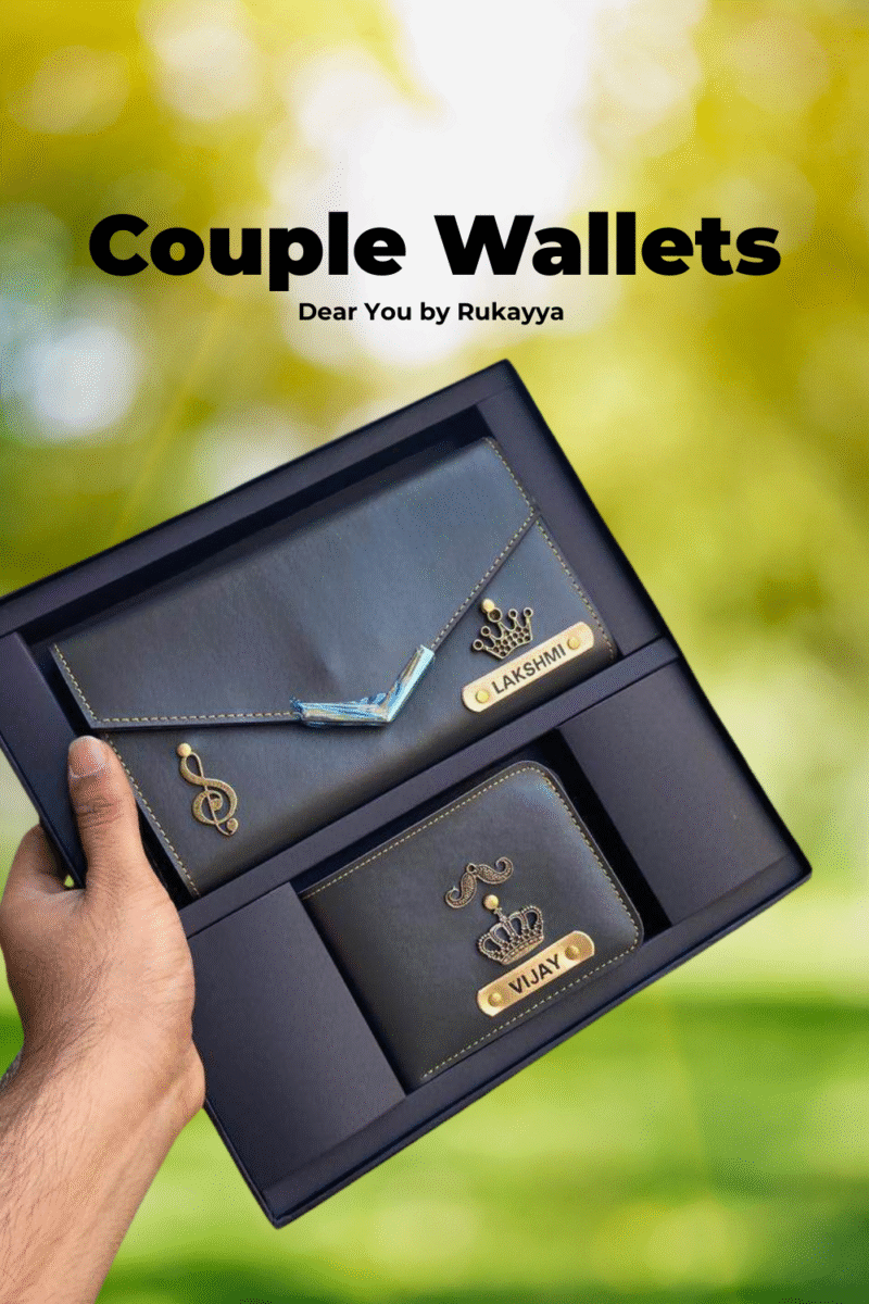 couple wallet set personalized couple wallet set customized wallets for couples couple gift set Indore
